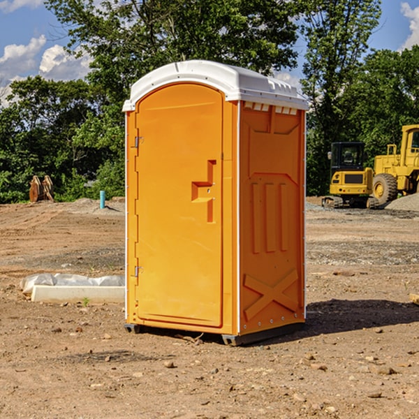 how often are the portable restrooms cleaned and serviced during a rental period in Busy